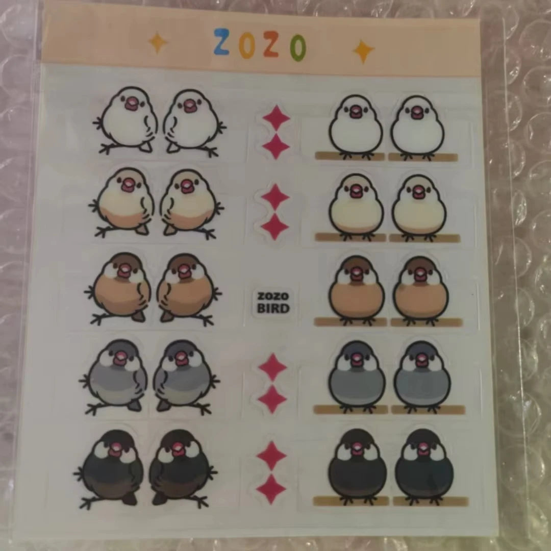 10/20 Creative and Cute Parrot Index Stickers, PET Bookmark, Hand Account Notebook Classification Sticky Notes, Art Labels