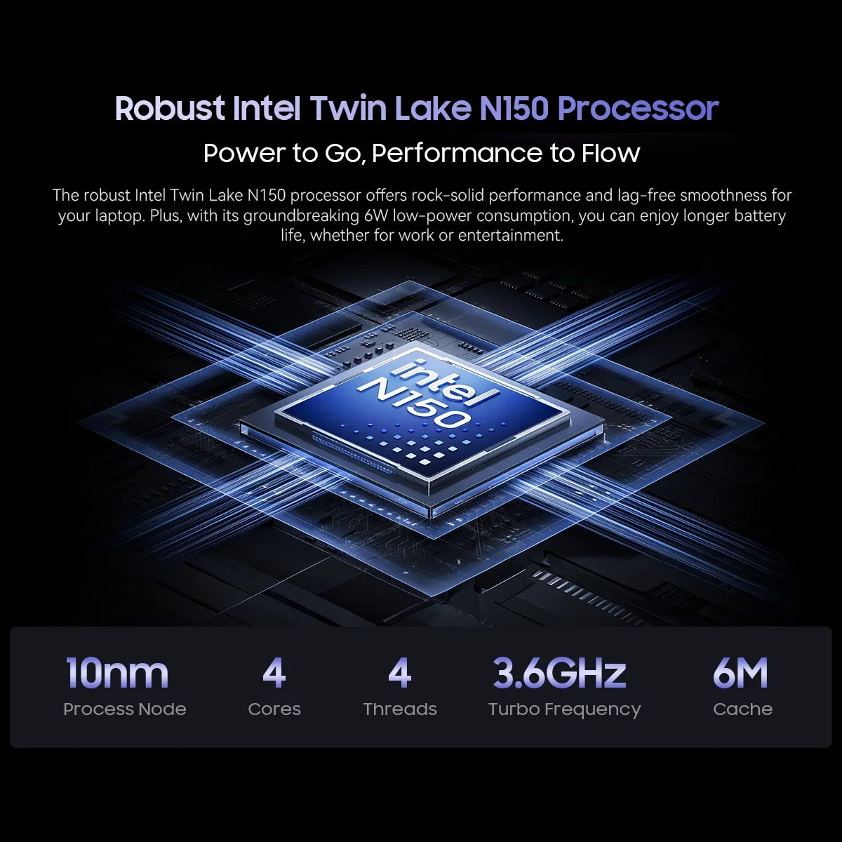 Blackview AceBook 6  Intel Twin Lake N150 15.6 Inch Laptop 16GB DDR4 512GB SSD Windows 11 Home 36Wh Battery