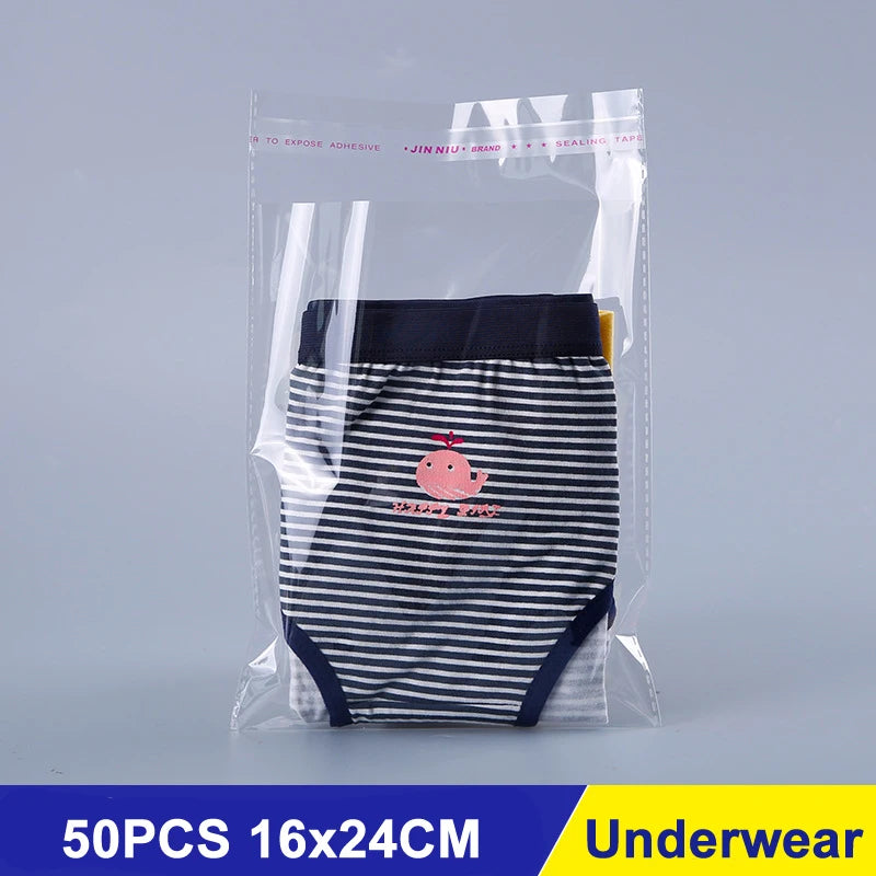 Plastic Clothing Packaging Bags Accessories Gifts Transparent Sealed Bags OPP Self-adhesive Bags Clothes Packaging Bags