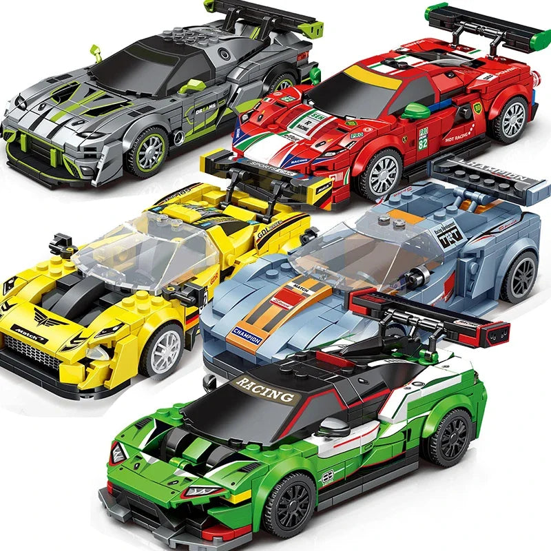 City Technical Vehicle Speed  Racing Car Building Blocks Courses Rennen гонки Carreras Moc DIY Model Brick Toys