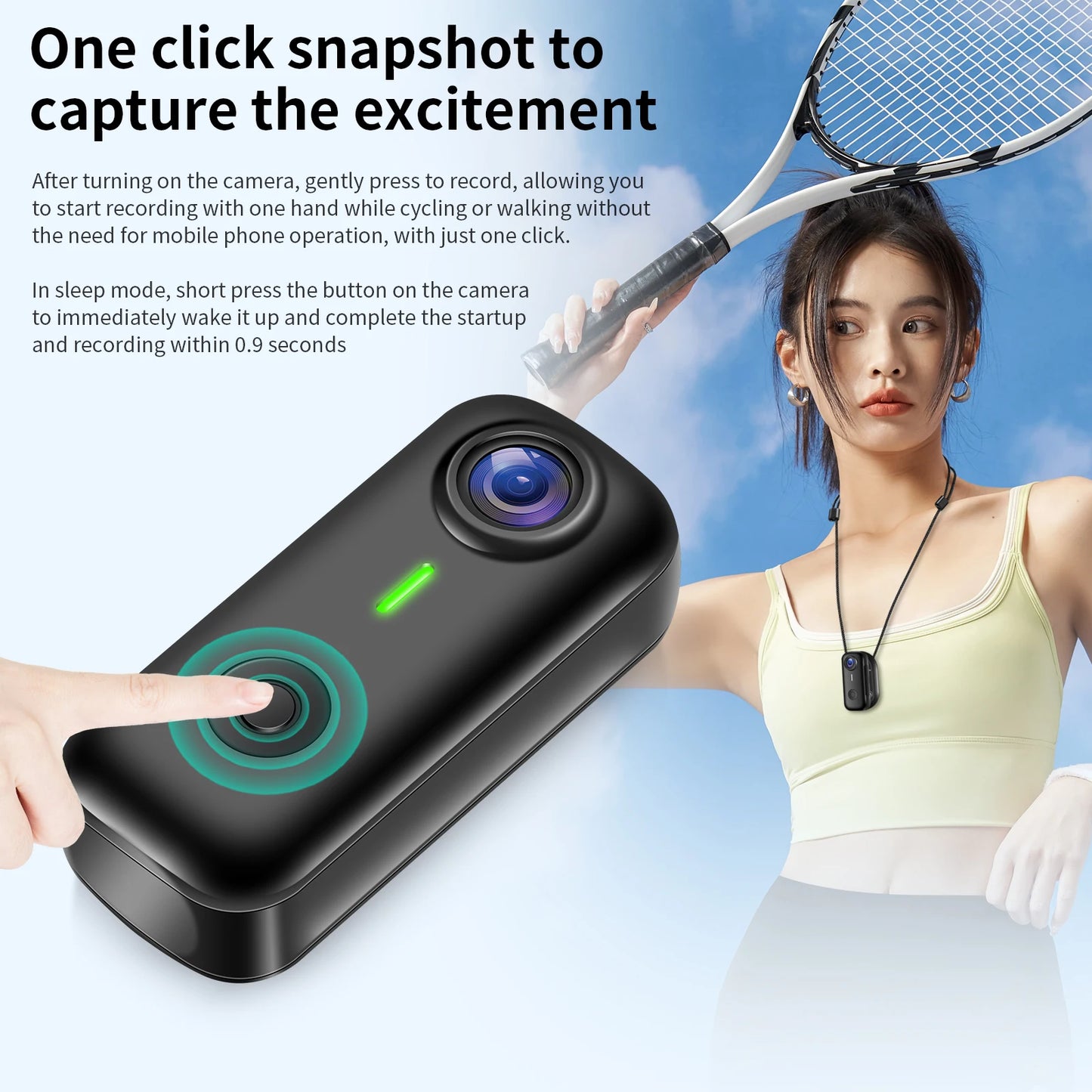 Magnetic Wearable Action Camera 1080P With WiFi And Night Vision Ultra Compact Hands Free Body Cam For Sports Cycling Outdoor