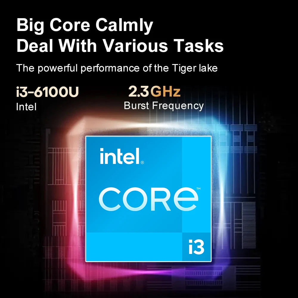 15.6" Intel Core i3 6100U Laptop Computer Windows 11 Pro 16GB RAM 512GB 1TB SSD Portable Notebook PC Office Study Laptops