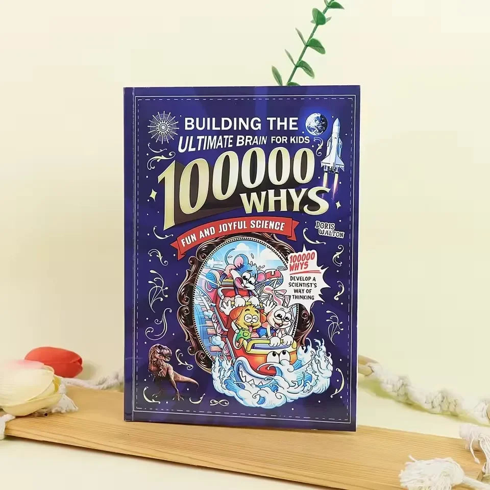 100000 Whys: Building the Ultimate Brain for Kids English Version Fun Science Cartoon Book Children's Early Education STEM Learn