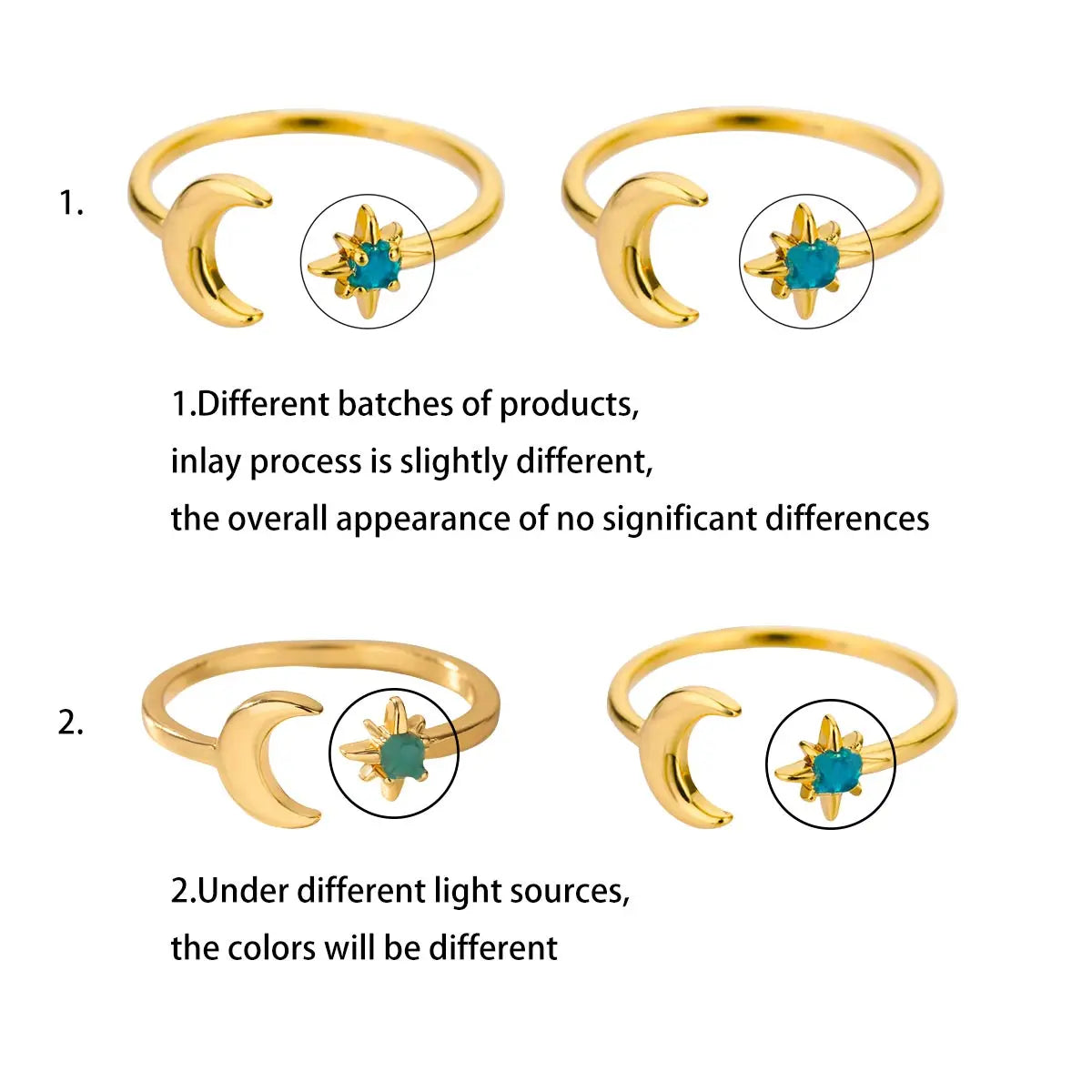 Trend Opal Finger Rings For Women Stainless Steel Adjustable Couple Geometric Open Ring Handmade Aesthetic Jewelry Gift Anillos