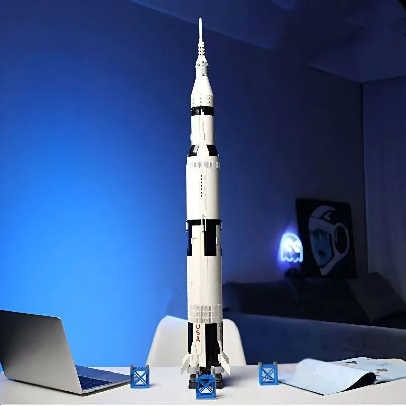 New 1969 pieces; 92176 New type rocket spaceship building block spacecraft model kit launcher brick toys children birthday gift