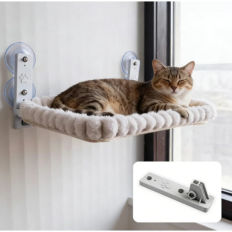 New Winter Cat Hammock Window Habitat Cat Sunbathing Glass Hanging Suction Cup Balcony Pet Nest Foldable Pet Bed Cat Supplies