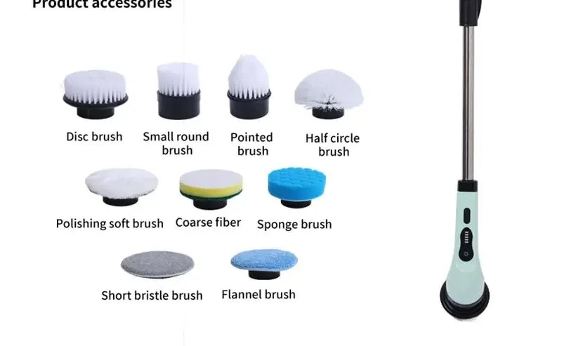 Cordless Electric Spin Scrubber For Kitchen Bathroom Toilet Tile Grout Cleaning Household Multipurpose Power Brush