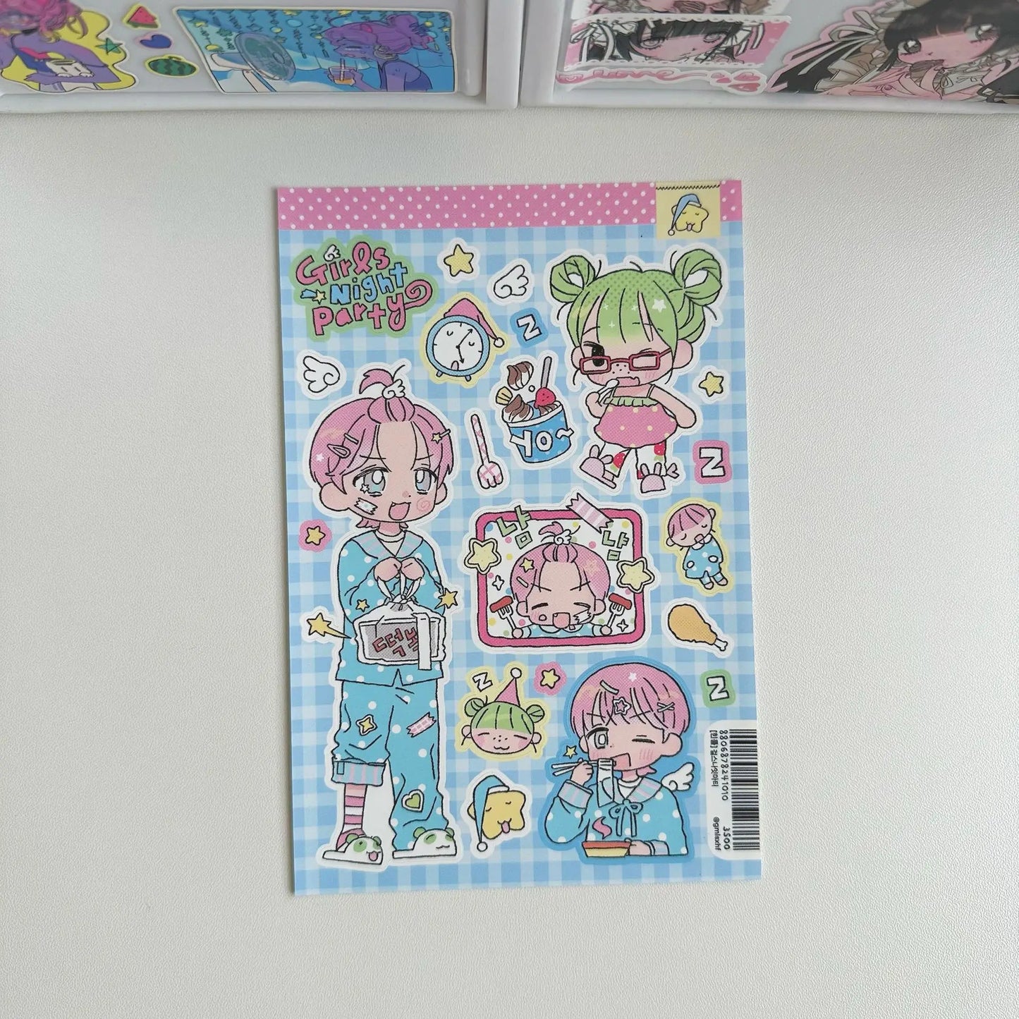 Cute Korean Stickers Cute Girl Cartoon Character Stickers Hand Account Planner Diary Scrapbook Stationery DIY Decorative Sticker