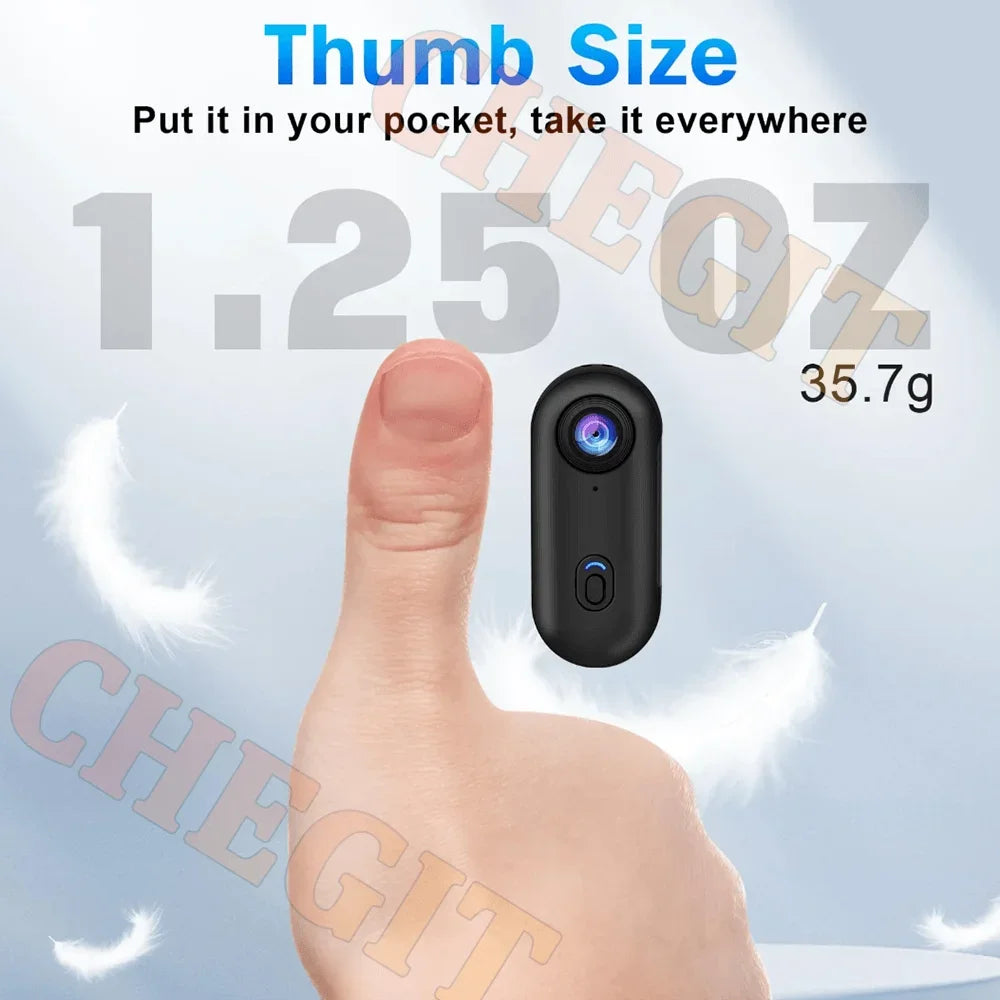 4K FHD POV Collar Cam Small Sports Camera Magnetic Necklace Pets Camcorder Mini Wireless WiFi H88 Bodycam Recording Vlog Selfie