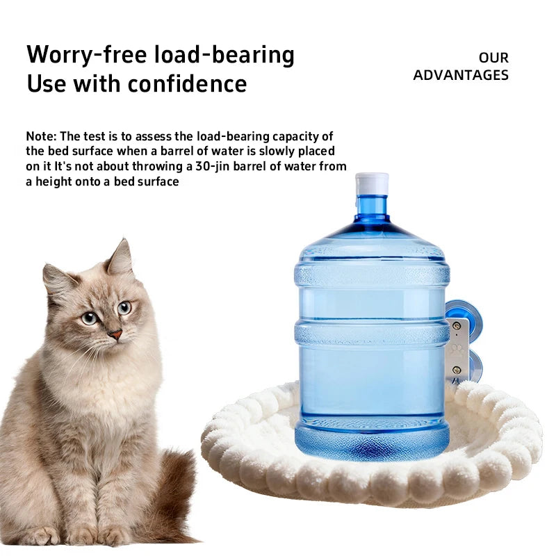 New Winter Cat Hammock Window Habitat Cat Sunbathing Glass Hanging Suction Cup Balcony Pet Nest Foldable Pet Bed Cat Supplies