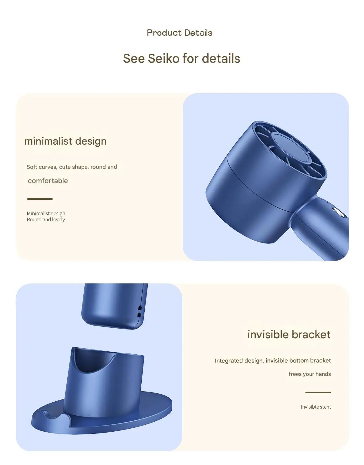 Turbo Handheld Small Fan USB Charging Mini Outdoor Portable Lightweight Desktop Stand With Long-Lasting Battery Life