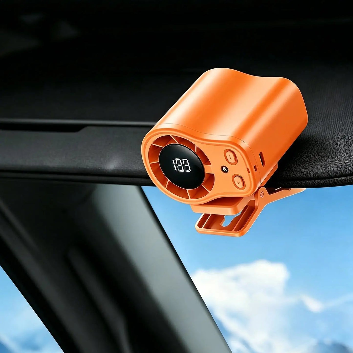 Travel Fan Clip On Low Noise LED Display Waist Clip Fan for Cycling Traveling Fishing Camping Beach Road Trip Jobsite Men Women