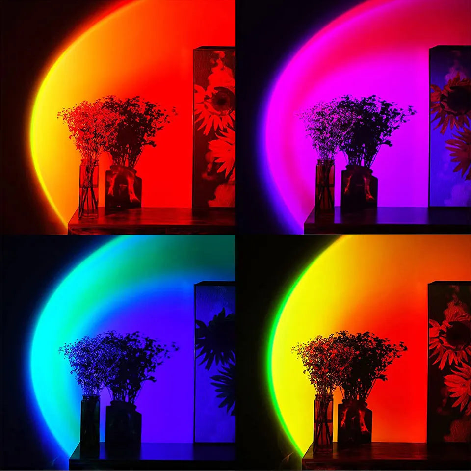Tuya Smart Sunset Lamp Night Light Sunset Projector Smart Life APP Remote Led Lights Room Decoration Photography Birthday Gift