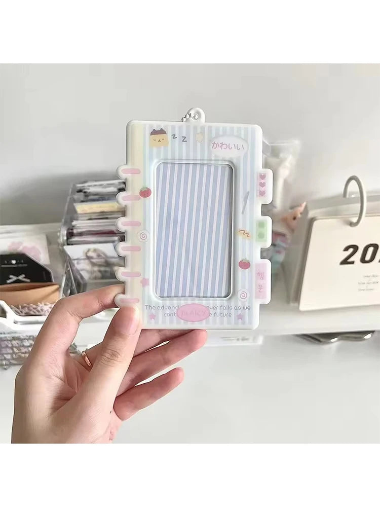 Cartoon Photocard Holder Camera Mobile Phone Shaped Idol Photocard Binder 3Inch Photo Storage Case Protection Cover Keychain