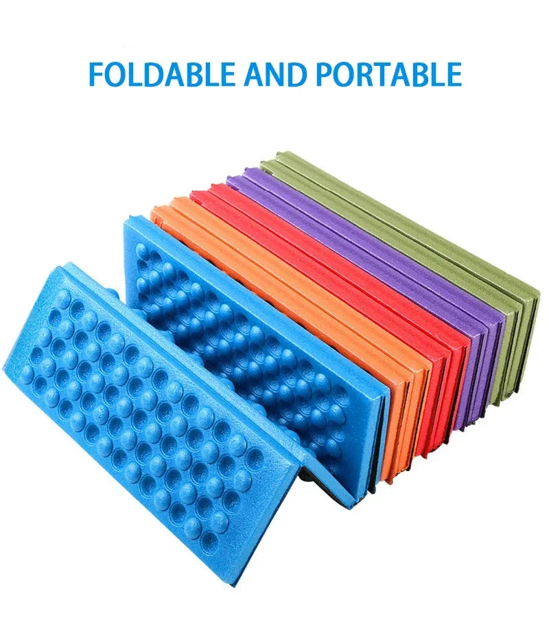 Honeycomb Massage Mat 6-Fold XPE Cushion Outdoor Hiking Camping Training Park Foldable Pillow Picnic Sitting Moisture-proof Pad