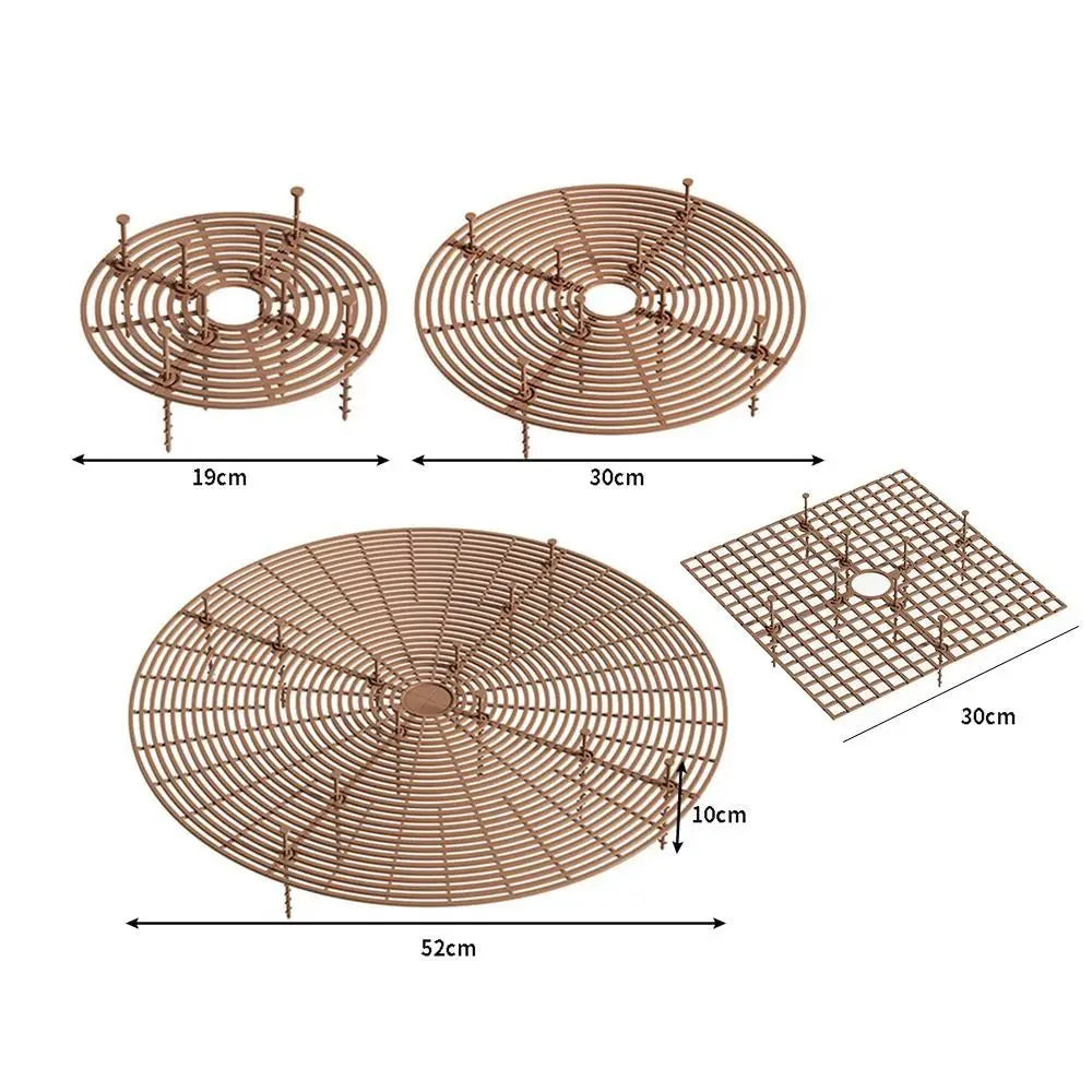 Cuttable Plant Pot Guards Rust-proof Plastic Flower Pot Cover 19cm/30cm/52cm Round/Square Plant Protection Mesh