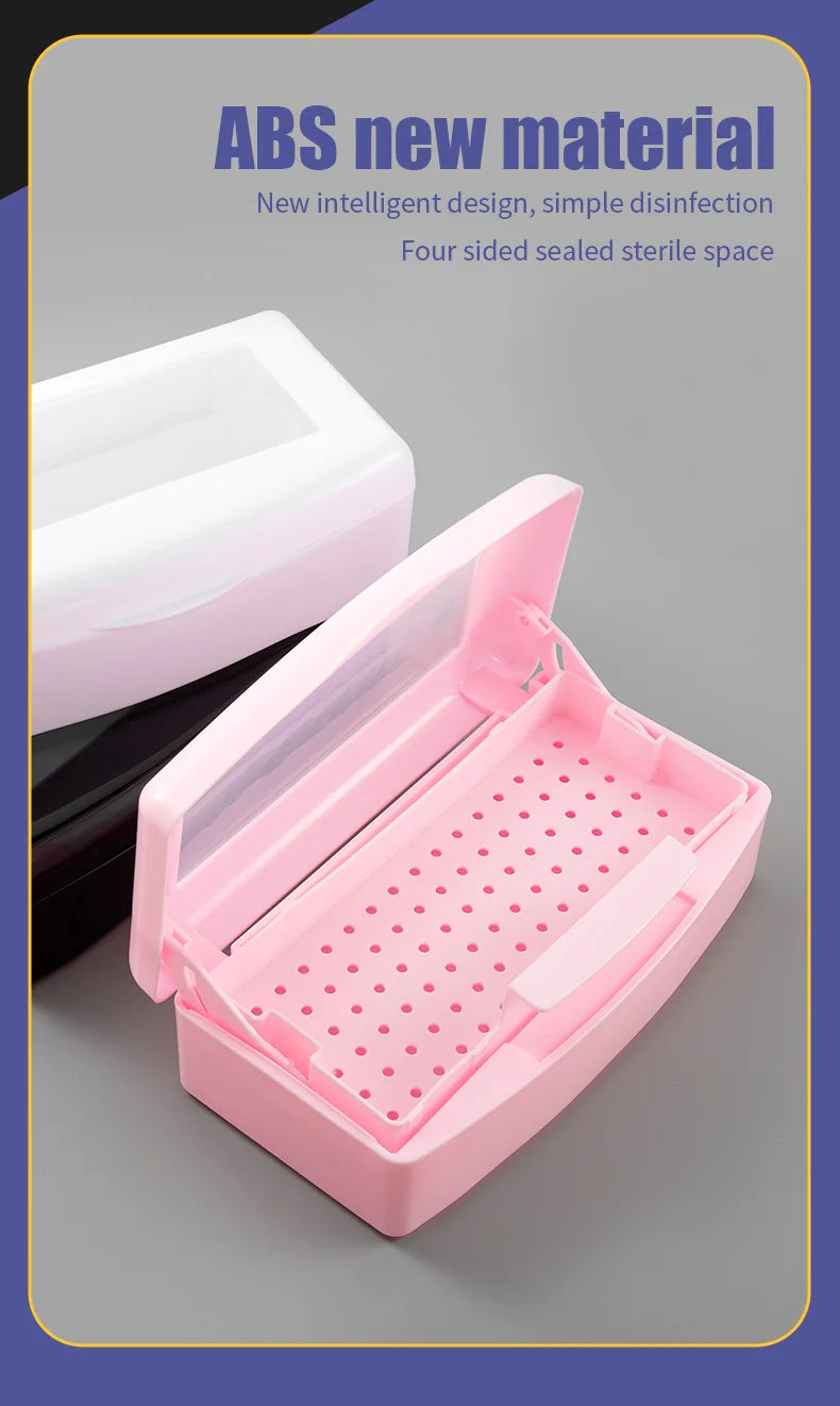 Manicure Tools Beauty Implement Sterilizing Tray Nail Tools Inside Disinfection Box Detachable Cleaning Nail Tools Storage Box