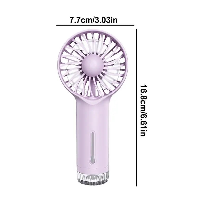 Fan With Mist Handheld Personal Mister Fan 3 Speeds Cooler For Travel Outdoor Electric Cooling Device For Kids Women
