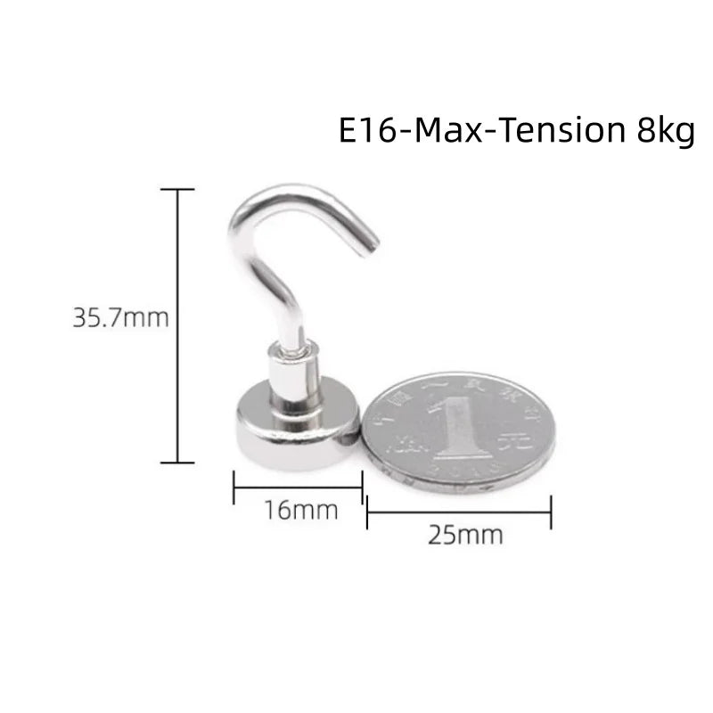 10PCS Strong Magnet Hooks Multi-Purpose Storage Hooks Home Kitchen Bar Storage Hooks Key Storage Hooks Bathroom Hangers