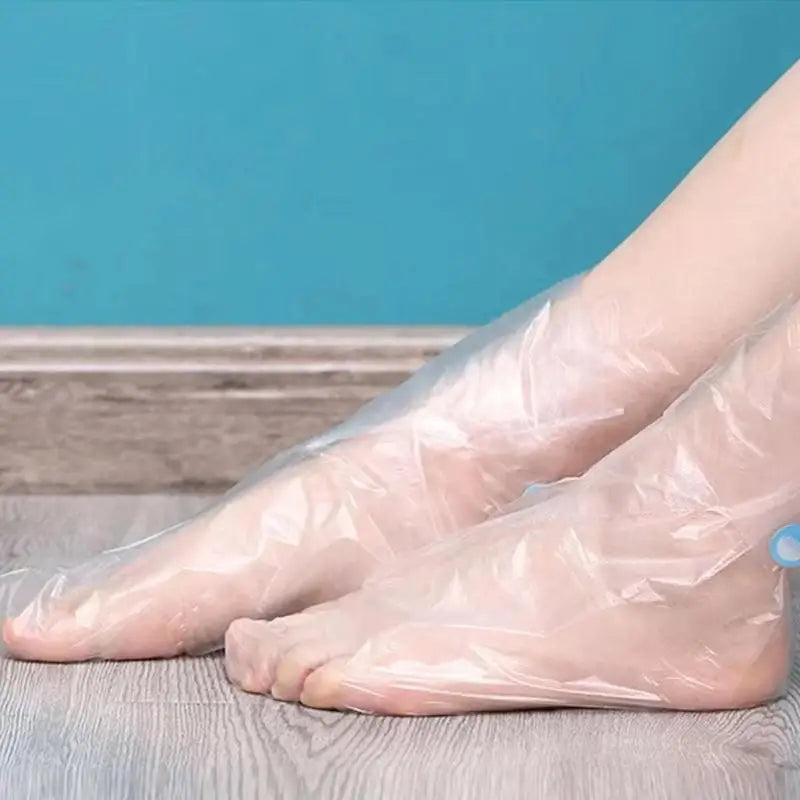 100/200Pcs Disposable Foot Moisturizing Socks Transprent Foot Bags PE Foot SPA Covers Callus Remover Feet Care Pedicure Tools