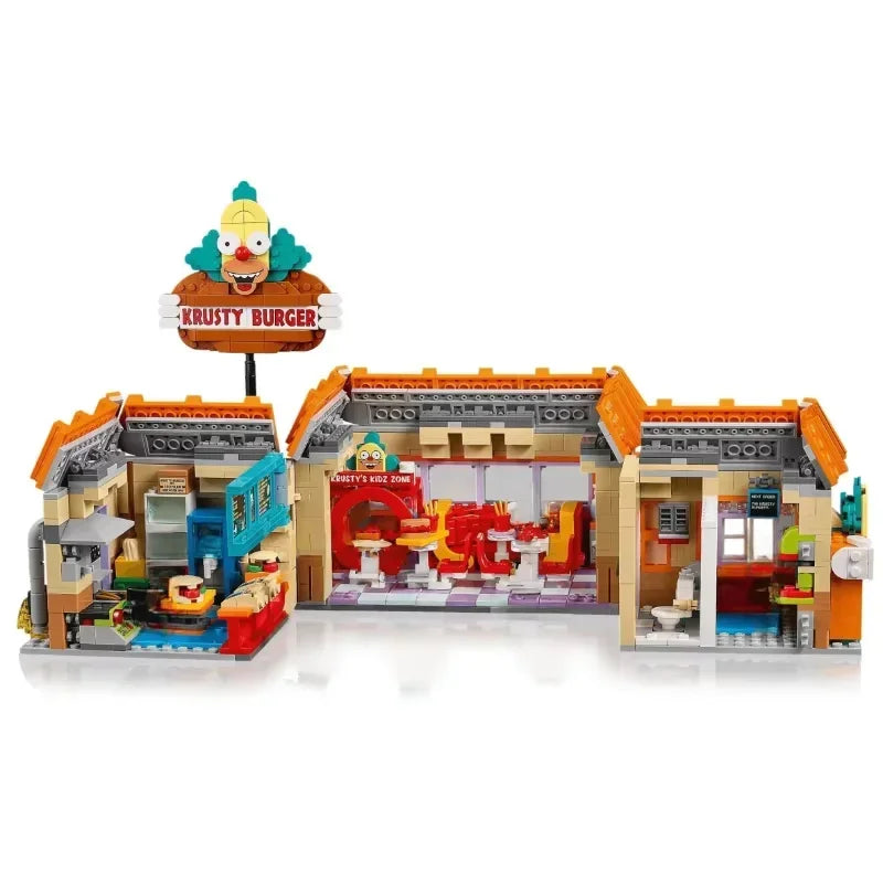New 1635Pcs Compatible 10352 DIY Krusty Burger Building Block MOC Toys Loved By Adults Children Christmas Birthday Gifts