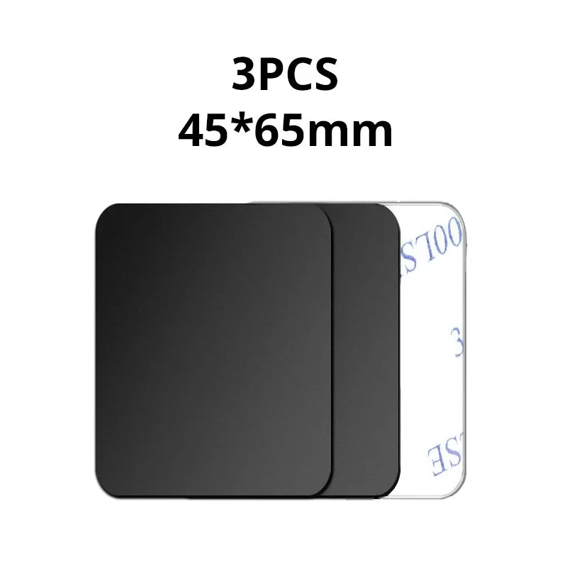 5PCS Car Phone Holder Metal Plate Magnetic Holder Round Square Sticker iron Sheet for Mobile Tablet Magnet Disk Desk Car Stand