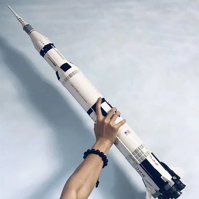 In Stock Apollo Saturn V 100Cm Space Rocket Building Blocks Bricks Moc 21309 Display Kids Adults Toys Christmas Birthday Gifts
