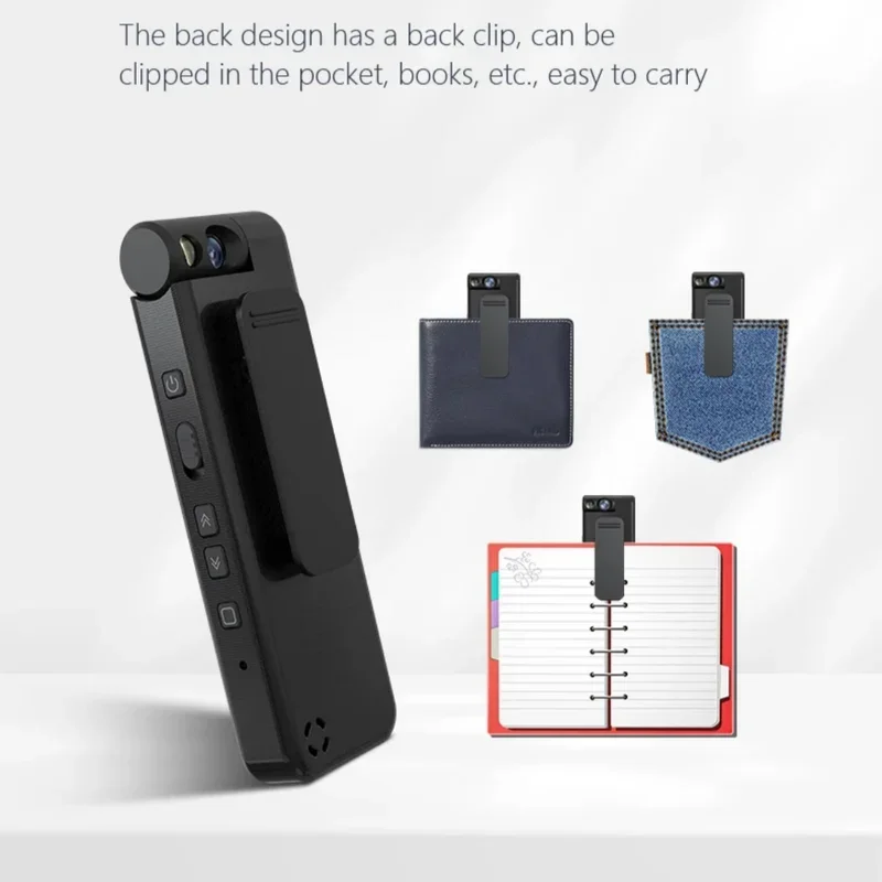 Mini Camera 1080P 2K HD Body Cam Portable Small Digital Video Recorder Police Night Vision Miniature Camcorder 1.3 Inch Bodycam