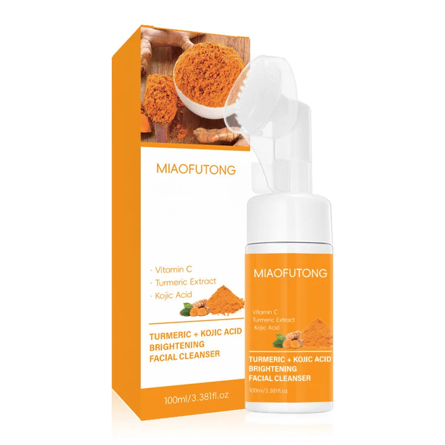 Turmeric Cleanser & Soap Sets Deeply Cleansing Kojic Acid Blackhead Remover Skin Cleansing Oil Control Fade Acne Marks Brighten