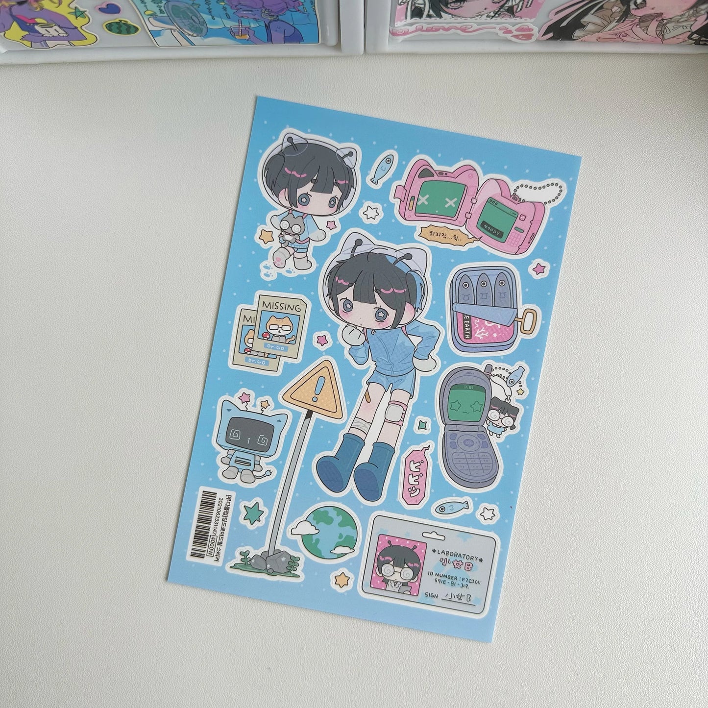 Korean Stickers Cute Sweet Cool Japanese Shibuya Girl Stickers Kawaii Character Stickers Handbook Diary Scrapbook DIY Stickers