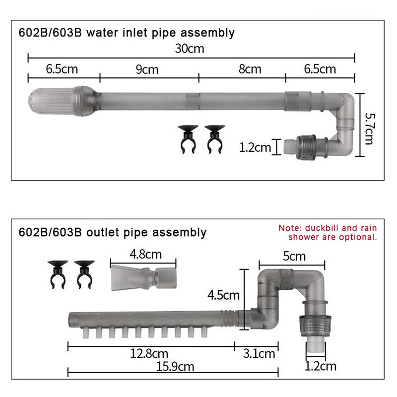 Aquarium Fish Tank Filter Rain Spray Bar Unit Outflow Pipe Inlet Outlet Tube Kit Fish Tank External Canister Filter Accessories