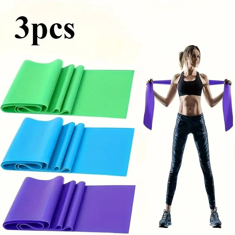 1/2/3/4/6pc Yoga Resistance Bands TPE Elastic Stretch Bands for Physical Therapy FitnessYoga Pilates Rehabilitation Stren