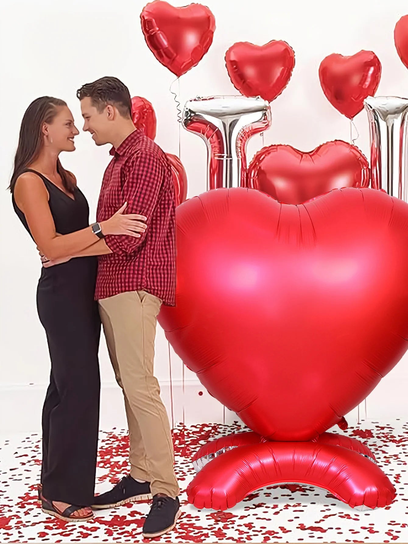 1pc giant heart-shaped standing balloon for Valentine's Day, birthdays, bridal showers, party decorations, weddings