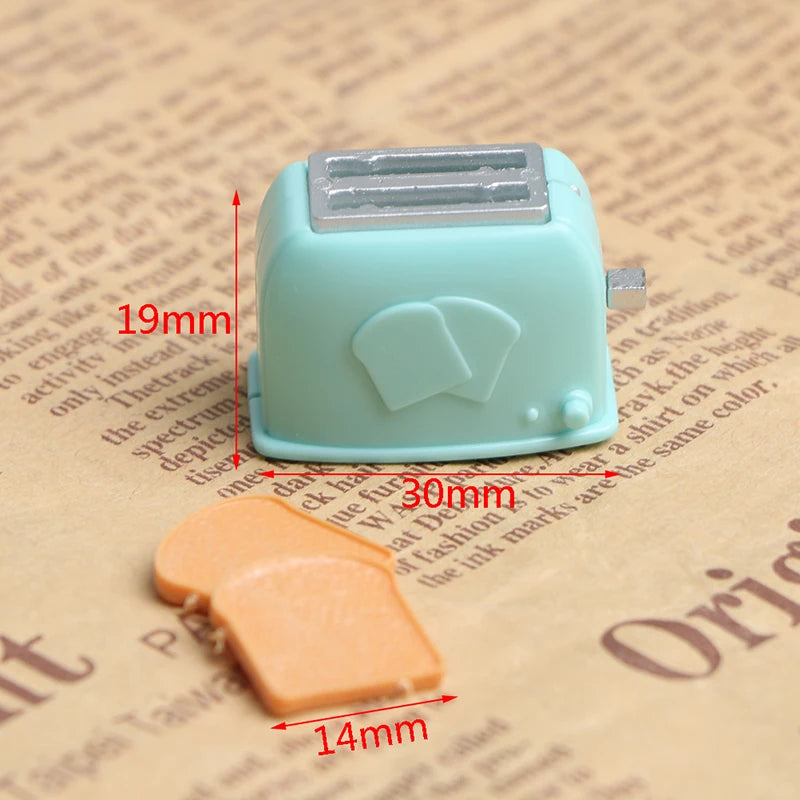 1PC Dollhouse 1/12 Scale Mini Bread Machine Miniature Kitchen Access Toaster Home Decoration Spoon Shovel Cookware Model