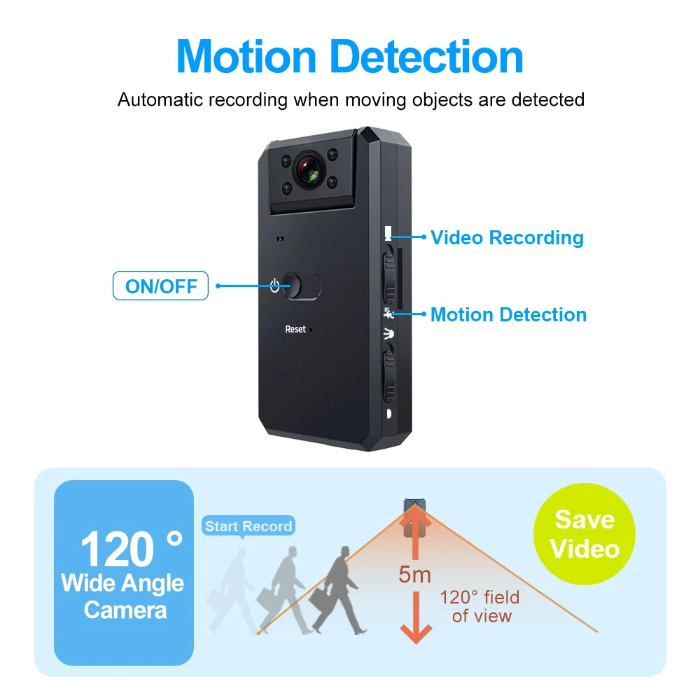 MD90-1 Mini Camcorder 1080P Body Camera Night Vision Sport Outdoor DV Voice Video Recorder Action Cam