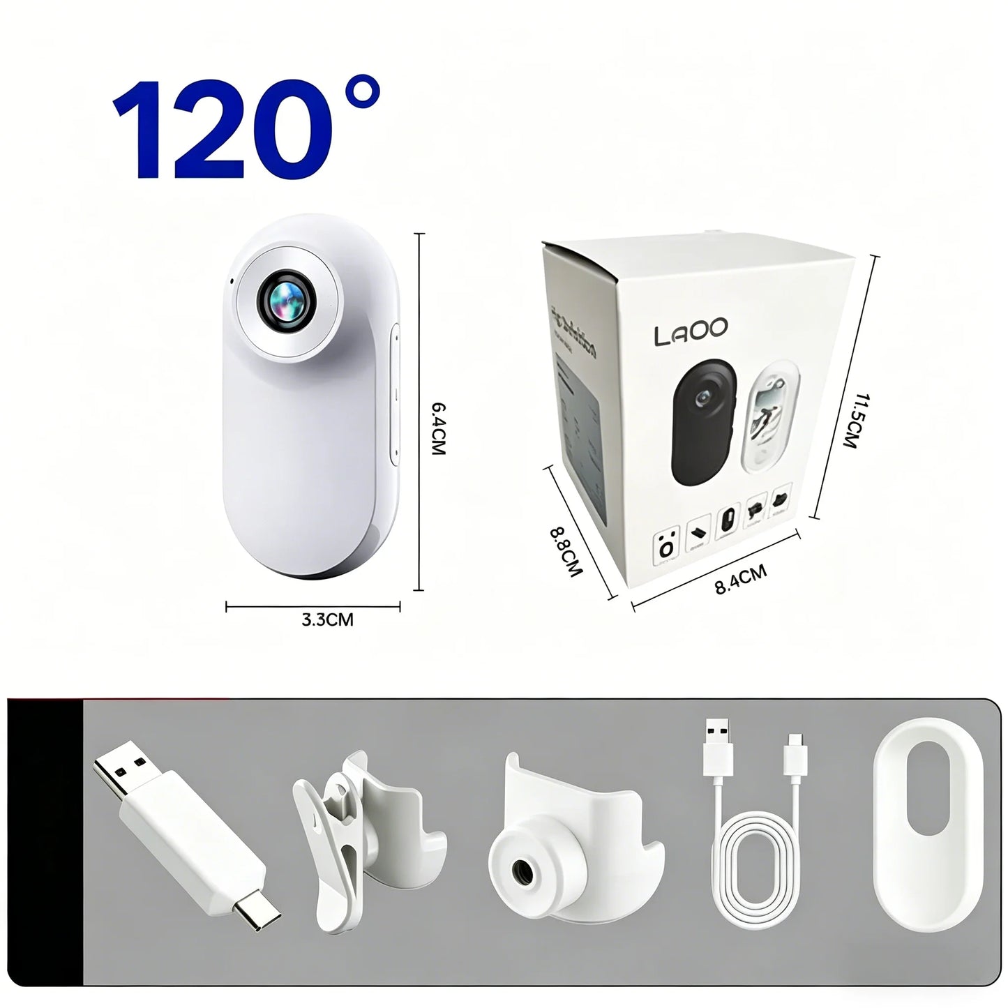 New Sports Camera 4K Body Action Wearable Body Camera Magnetic Thumb Size Action Cam Stabilization Audio/Video Recording Action