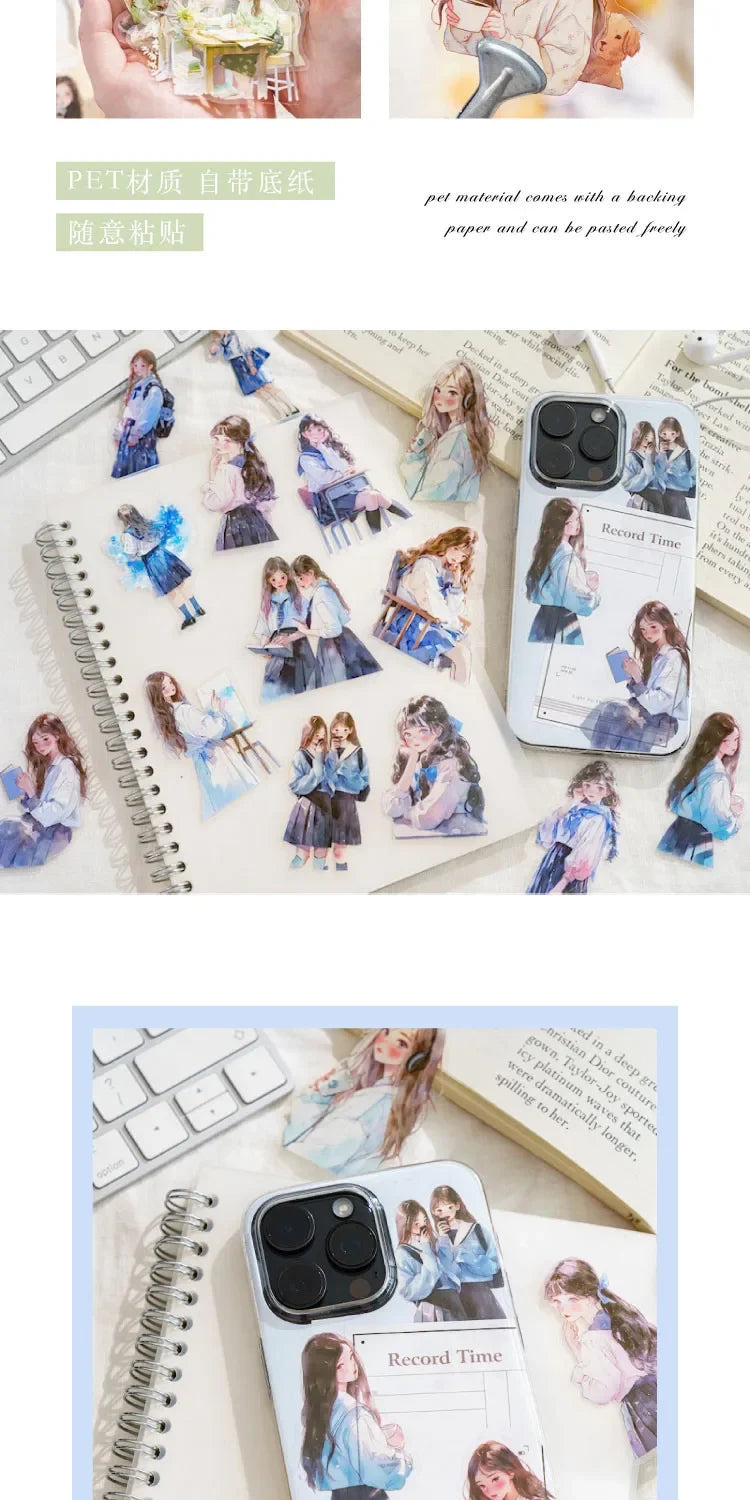30pcs/pack Cute Cartoon Stickers DIY Scrapbooking Collage Junk Journal Creative Stationery Craft  Stickers
