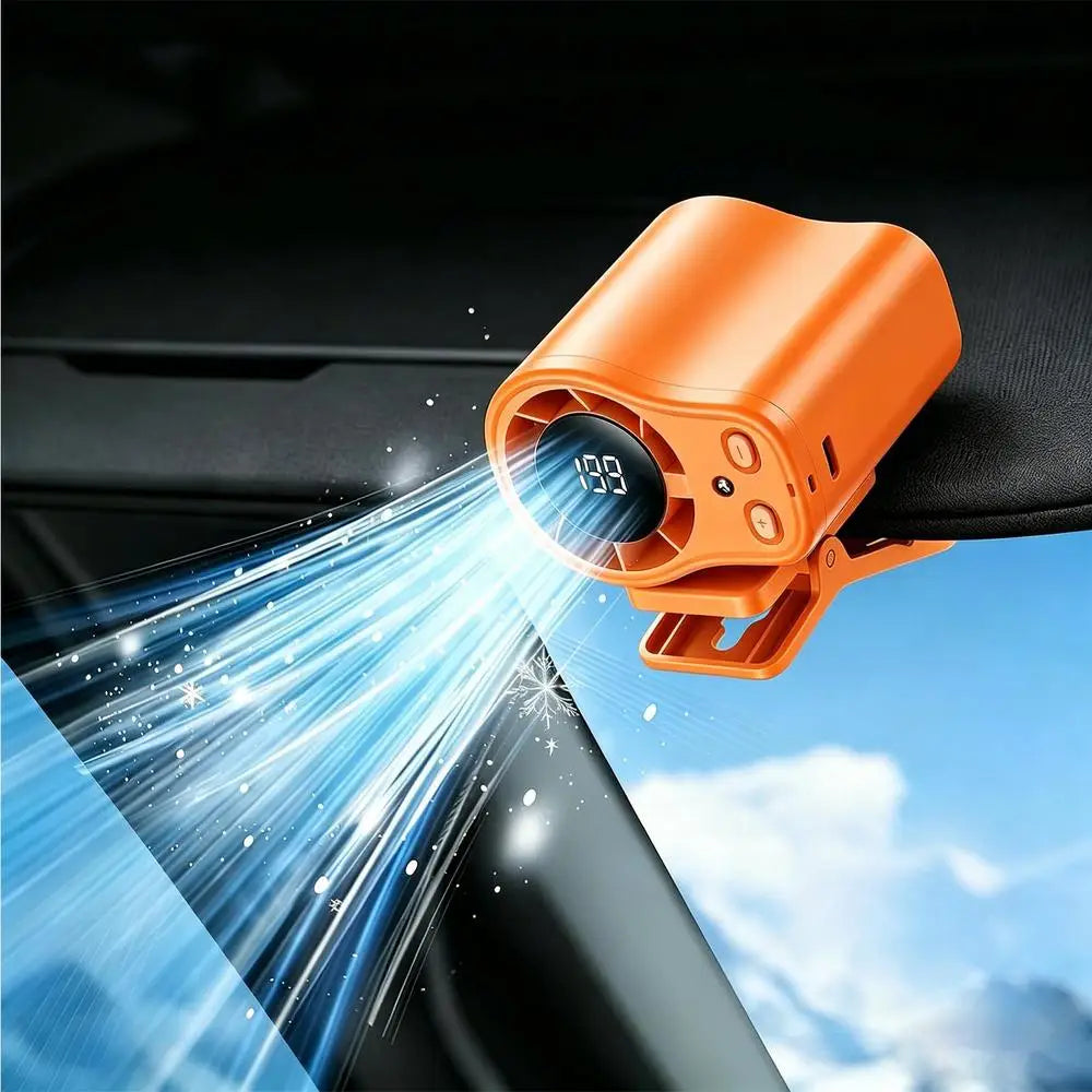 Travel Fan Clip On Low Noise LED Display Waist Clip Fan for Cycling Traveling Fishing Camping Beach Road Trip Jobsite Men Women