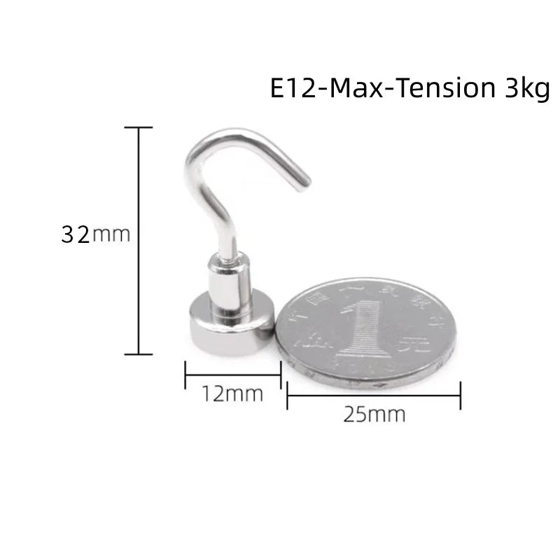 10PCS Strong Magnet Hooks Multi-Purpose Storage Hooks Home Kitchen Bar Storage Hooks Key Storage Hooks Bathroom Hangers