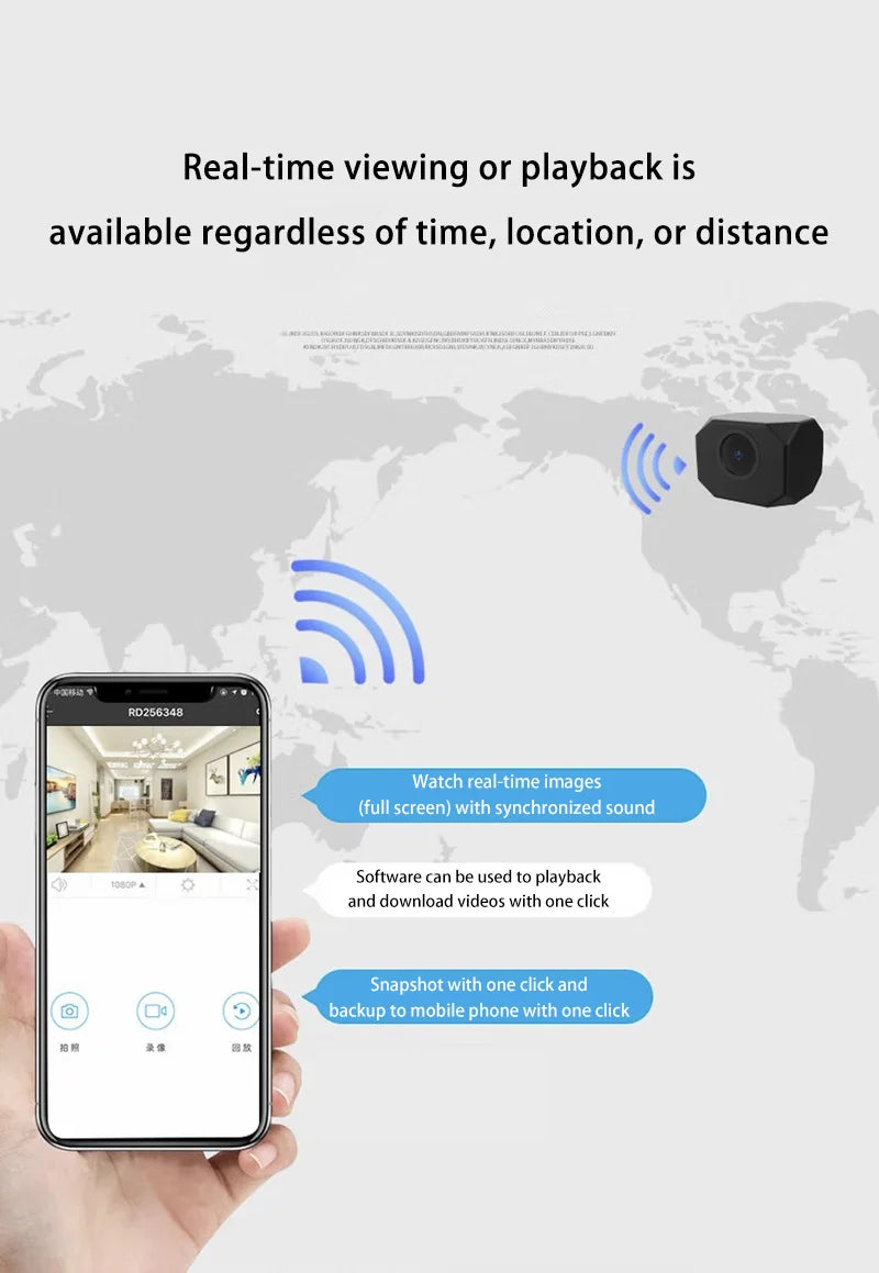 Wireless Camera 4K Surveillance Security Mini Video Cam Night Vision Motion Detect Camcorder Mini Cam Monitor Smart Home