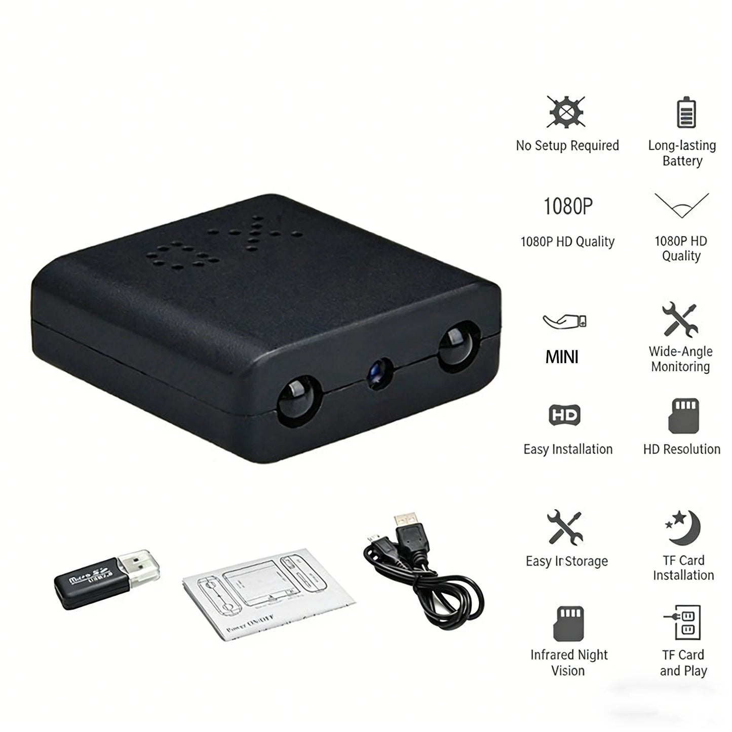 MINI Camera for Security Small WiFi 1080P HD Smart Home Cameras Mini Cameras Nanny Cam with Motion Sensor Night Vision