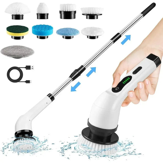 Cordless Electric Spin Scrubber For Kitchen Bathroom Toilet Tile Grout Cleaning Household Multipurpose Power Brush