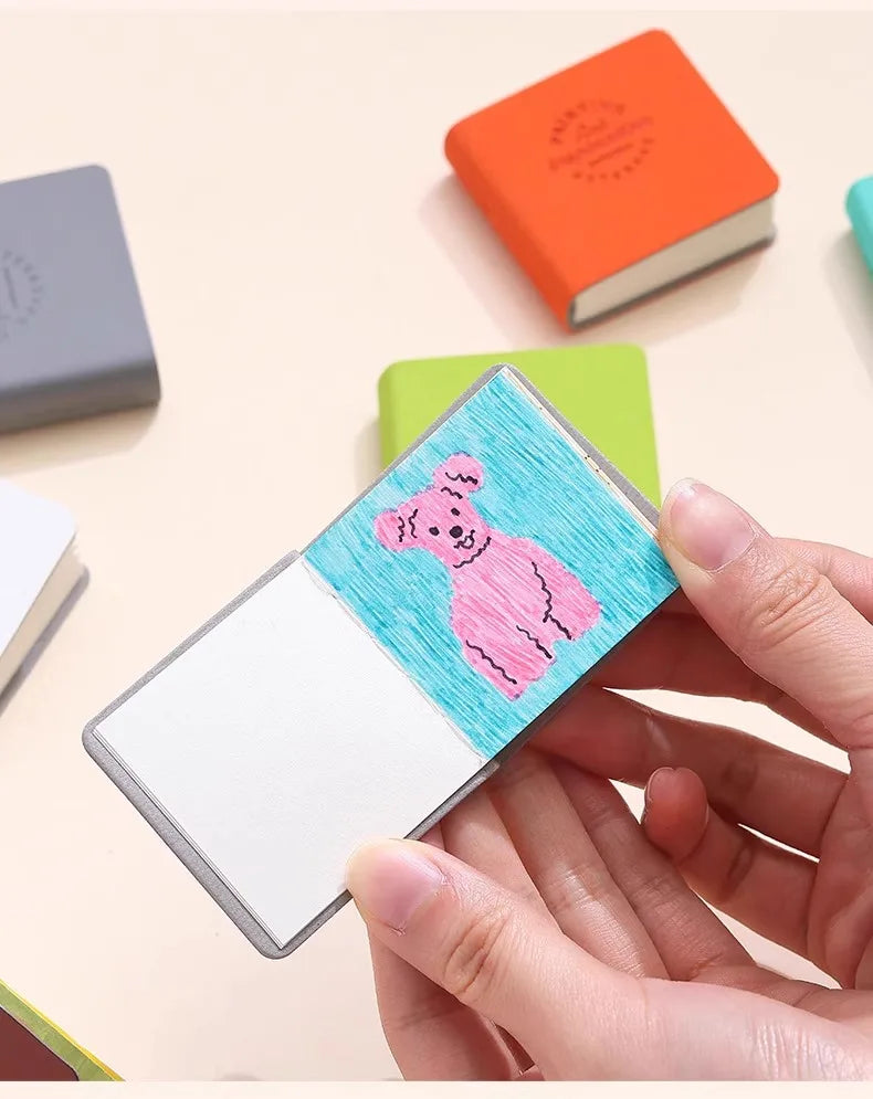 15Pcs 50x50mm Pocket Drawing Book Blank Water Color Thick Paper Mini Sketchbook 200g 48sheets Marker Painting Paper Art Supplies