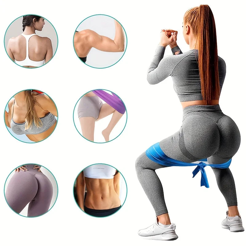 1/2/3/4/6pc Yoga Resistance Bands TPE Elastic Stretch Bands for Physical Therapy FitnessYoga Pilates Rehabilitation Stren