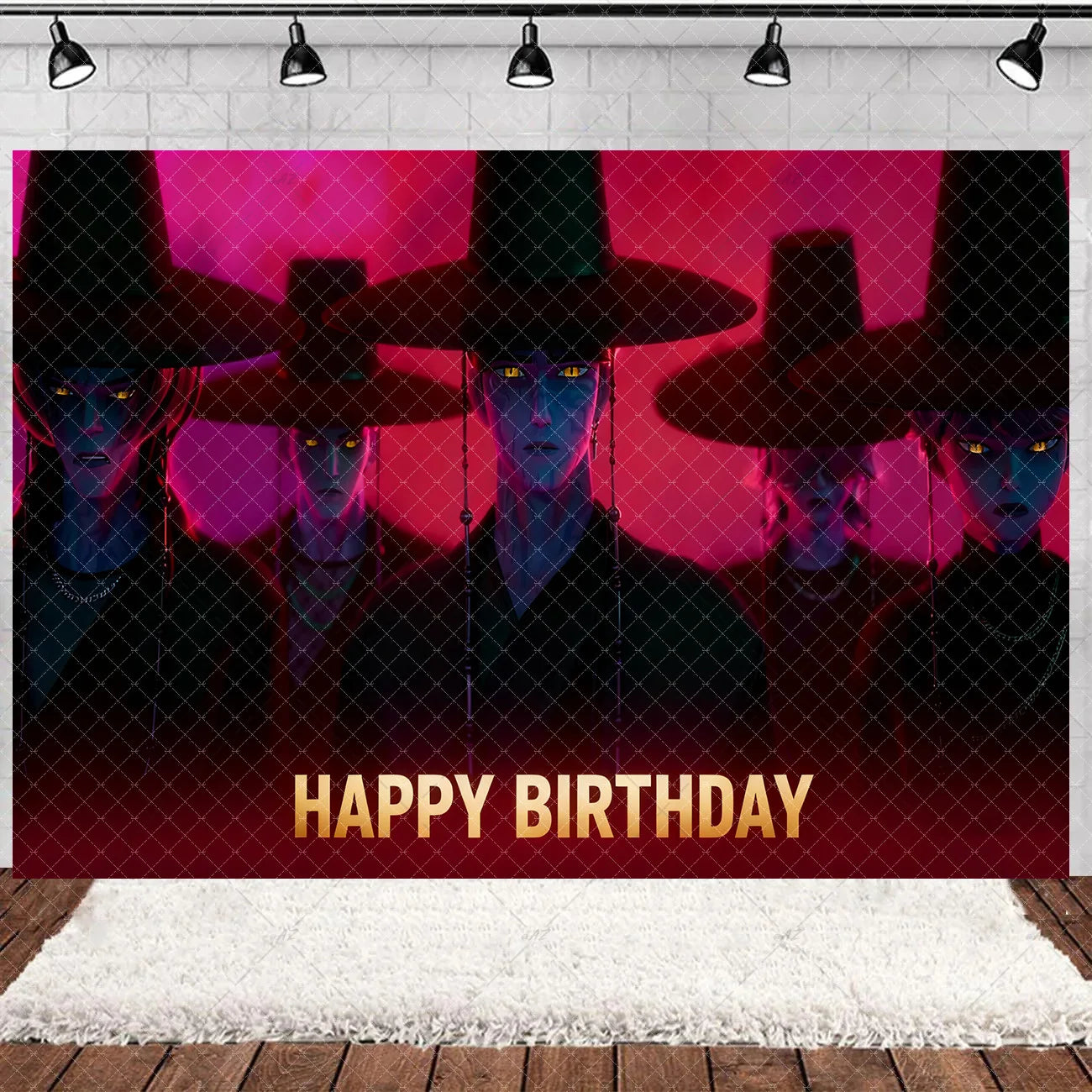 Hot KPop Girl Demon Hunters Backdrop Popular Anime Adult Children's Birthday Party Decorations Baby Shower Supplies Photo Props