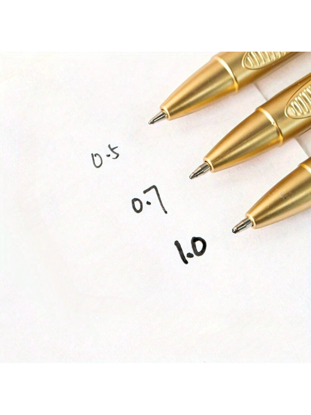 1/10Pcs-Stylish Black Gold Neutral Pen - 0.5mm Fine Tip, High Capacity, Ideal for Offices