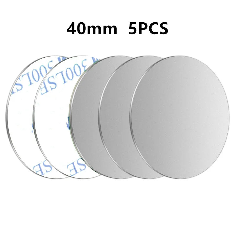 5PCS Car Phone Holder Metal Plate Magnetic Holder Round Square Sticker iron Sheet for Mobile Tablet Magnet Disk Desk Car Stand