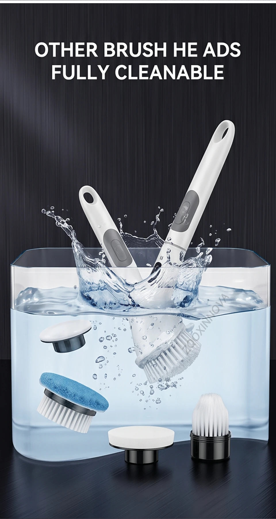 Cordless Household Spin Scrubber Kitchen Gadgets Hair Brushes Bathroom Broom Toilet  Multipurpose Cleaning Brush  Electric Mops