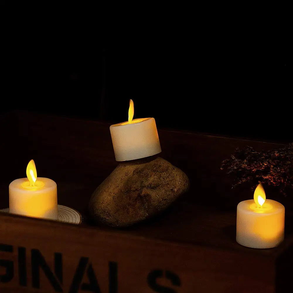 1Pcs LED Candle Light Remote Battery Operated Electric Decorative Candles Flickering Moving Wick Christmas Swing Candle Lamps