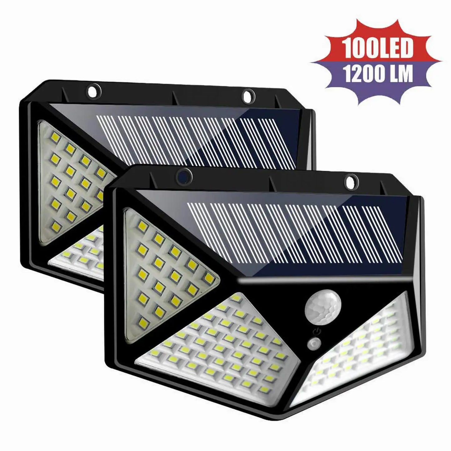 100 LED Outdoor Solar Lamp Outdoor Garden Decoration Solar LED Light Waterproof Sunlight Powered Spotlight with Motion Sensor